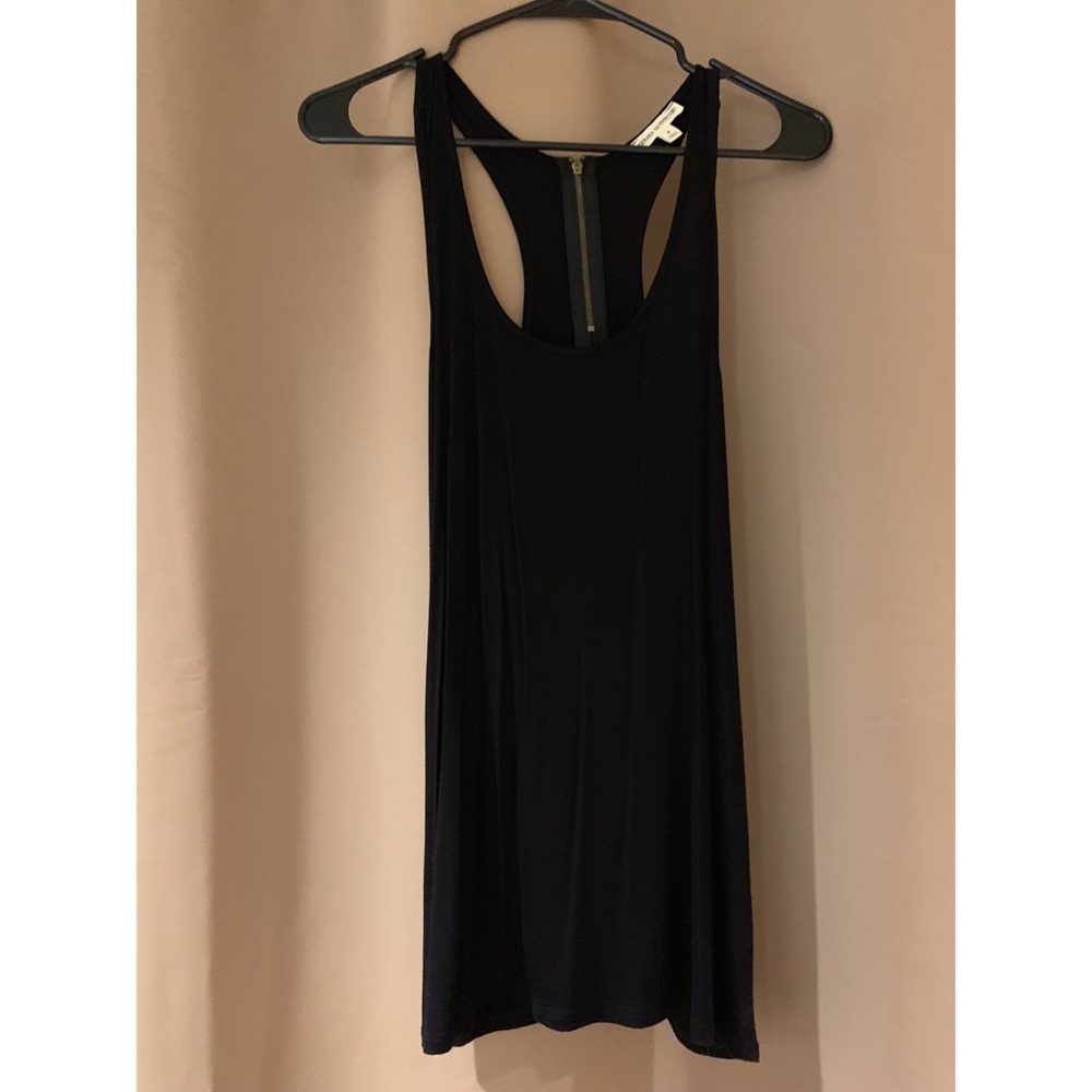 Black tank top with zipper